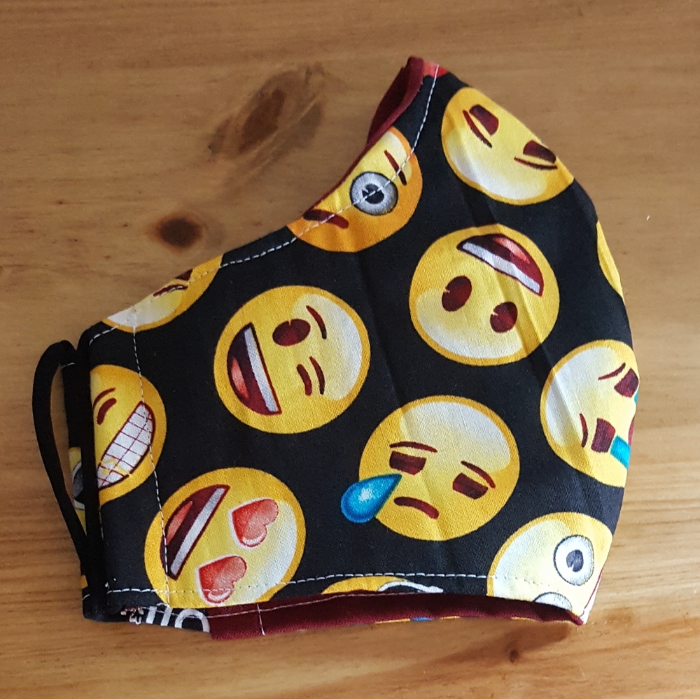 Kids: Emojis Homemade Mask w/Filter Pocket